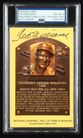 Ted Williams Signed Hall of Fame Plaque Postcard (PSA | Auto Grade PSA 8) at PristineAuction.com