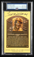 Ted Williams Signed Hall of Fame Plaque Postcard (PSA | Auto Grade PSA 8) at PristineAuction.com