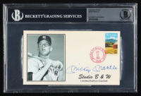 Mickey Mantle Signed LE 1991 "Studio B&W" FDC Envelope (Beckett | Auto Grade Beckett Authentic) at PristineAuction.com
