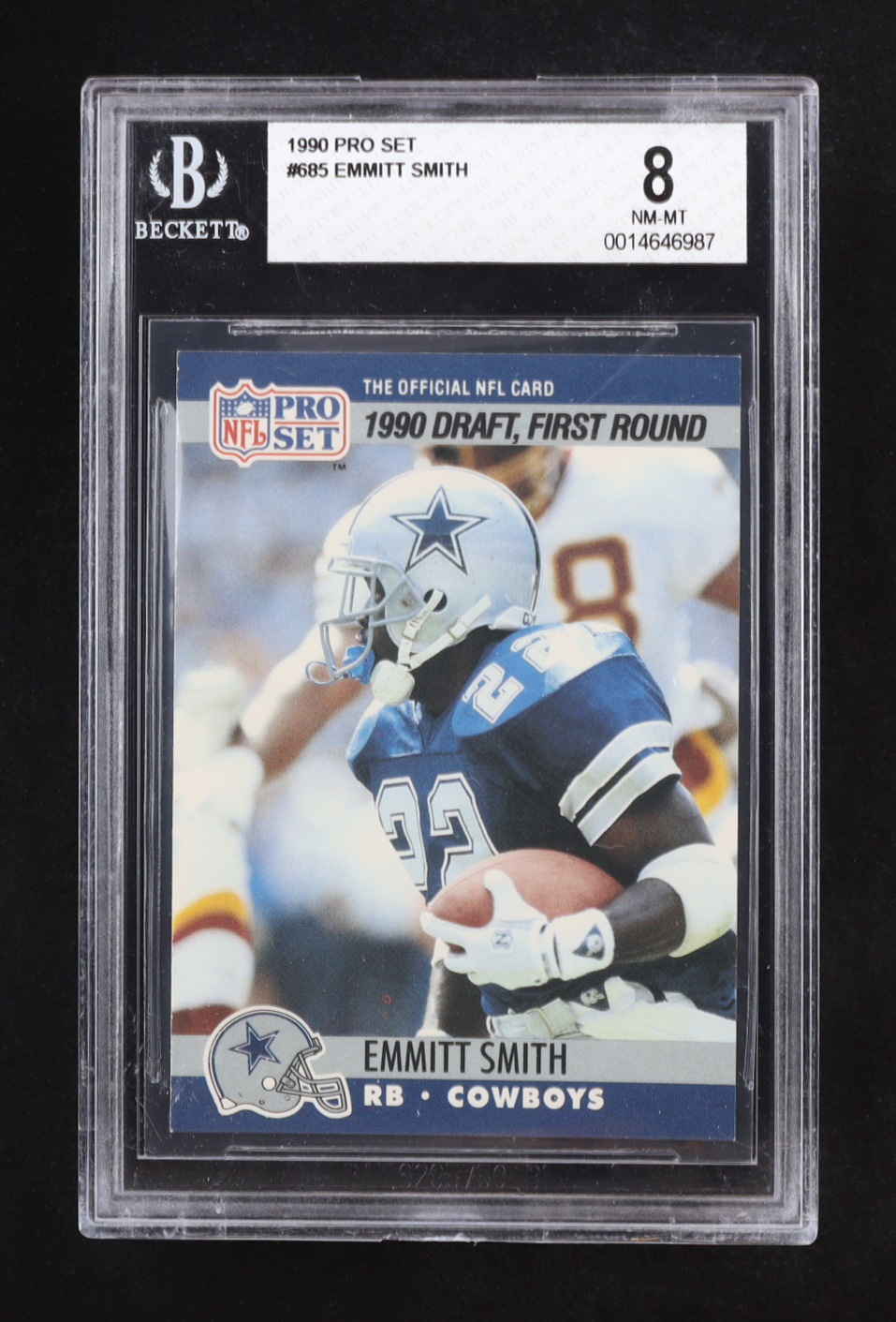 Emmitt Smith 1990 Pro Set #685 RC (BGS 8) at PristineAuction.com Emmitt Smith 1990 Pro Set #685 RC (BGS 8) at PristineAuction.com