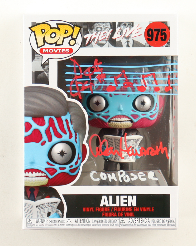 Alan Howarth Signed "They Live" #975 Alien Funko Pop! Vinyl Figure Inscribed "Composer" & "Obey" with Hand-Drawn Sketch (AutographCOA) at PristineAuction.com Alan Howarth Signed "They Live" #975 Alien Funko Pop! Vinyl Figure Inscribed "Composer" & "Obey" with Hand-Drawn Sketch (AutographCOA) at PristineAuction.com