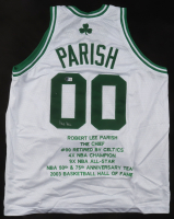 Robert Parish Signed Career Highlight Stat Jersey (Beckett) at PristineAuction.com