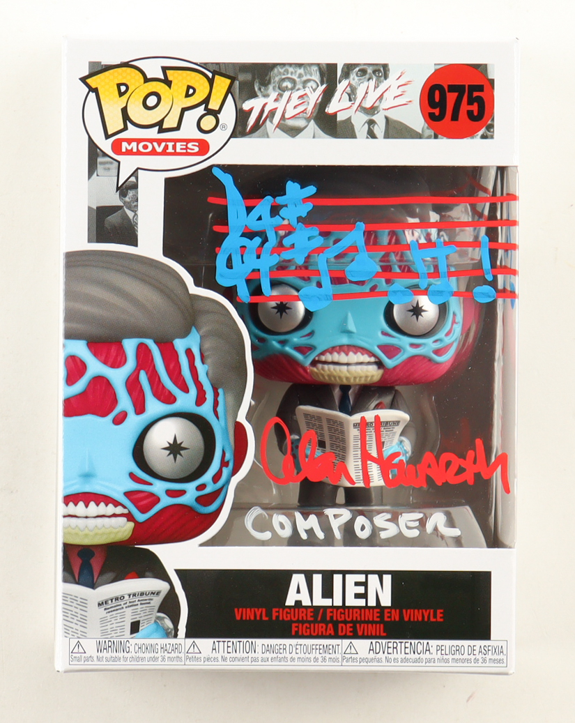 Alan Howarth Signed "They Live" #975 Alien Funko Pop! Vinyl Figure Inscribed "Composer" & "Obey" with Hand-Drawn Sketch (AutographCOA) at PristineAuction.com Alan Howarth Signed "They Live" #975 Alien Funko Pop! Vinyl Figure Inscribed "Composer" & "Obey" with Hand-Drawn Sketch (AutographCOA) at PristineAuction.com