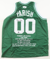 Robert Parish Signed Career Highlight Stat Jersey (Beckett) at PristineAuction.com