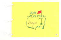 Phil Mickelson Signed 2016 Masters Tournament Golf Pin Flag (PSA) at PristineAuction.com