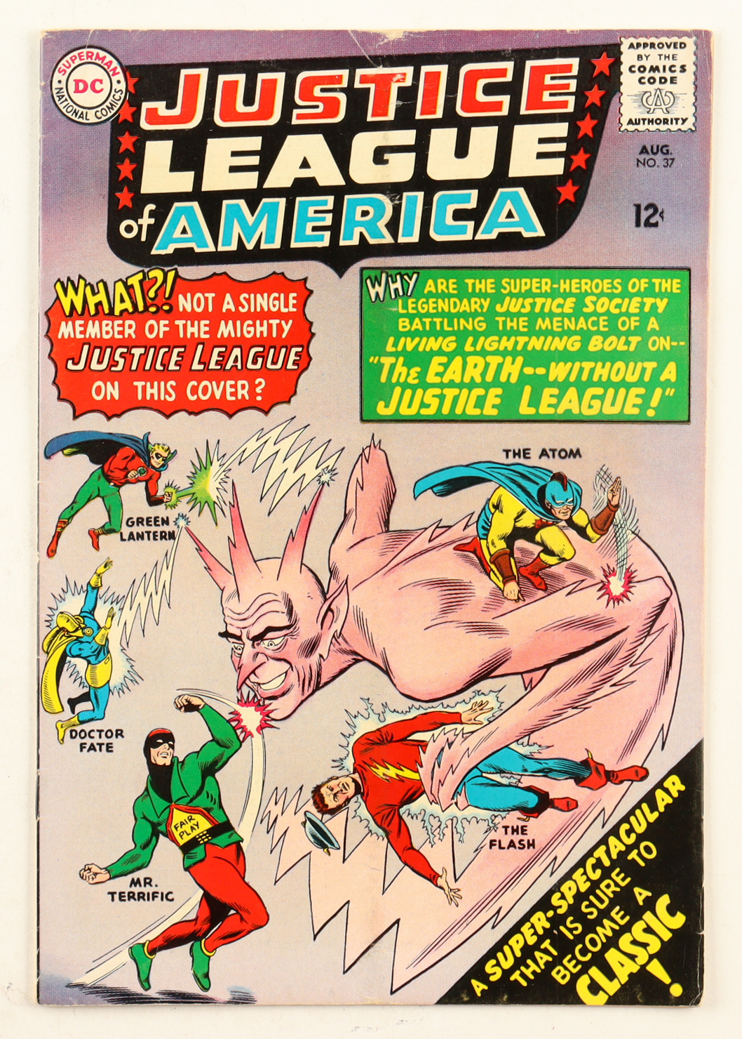 1965 "Justice League of America" Issue #37 D.C. Comic Book at PristineAuction.com 1965 "Justice League of America" Issue #37 D.C. Comic Book at PristineAuction.com