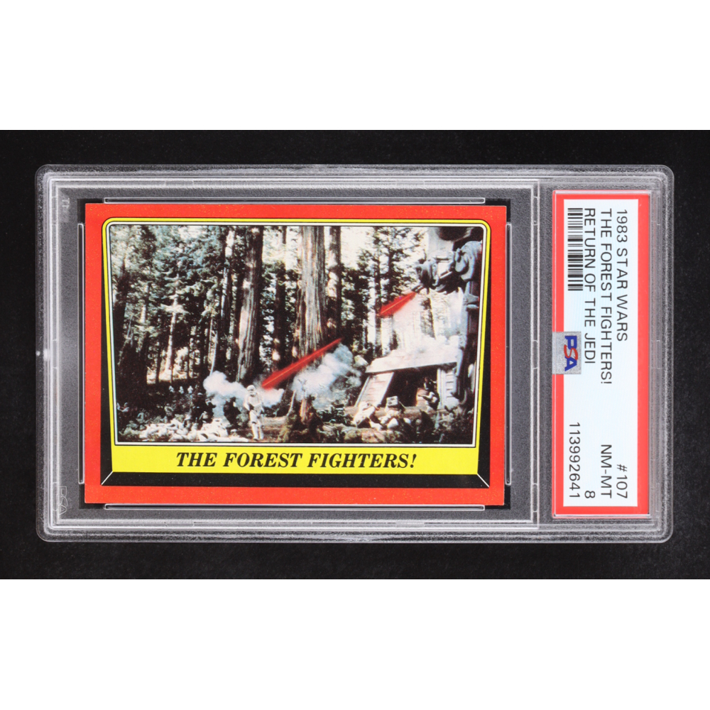 The Forest Fighters! 1983 Topps Star Wars Return of the Jedi #107 (PSA 8) at PristineAuction.com