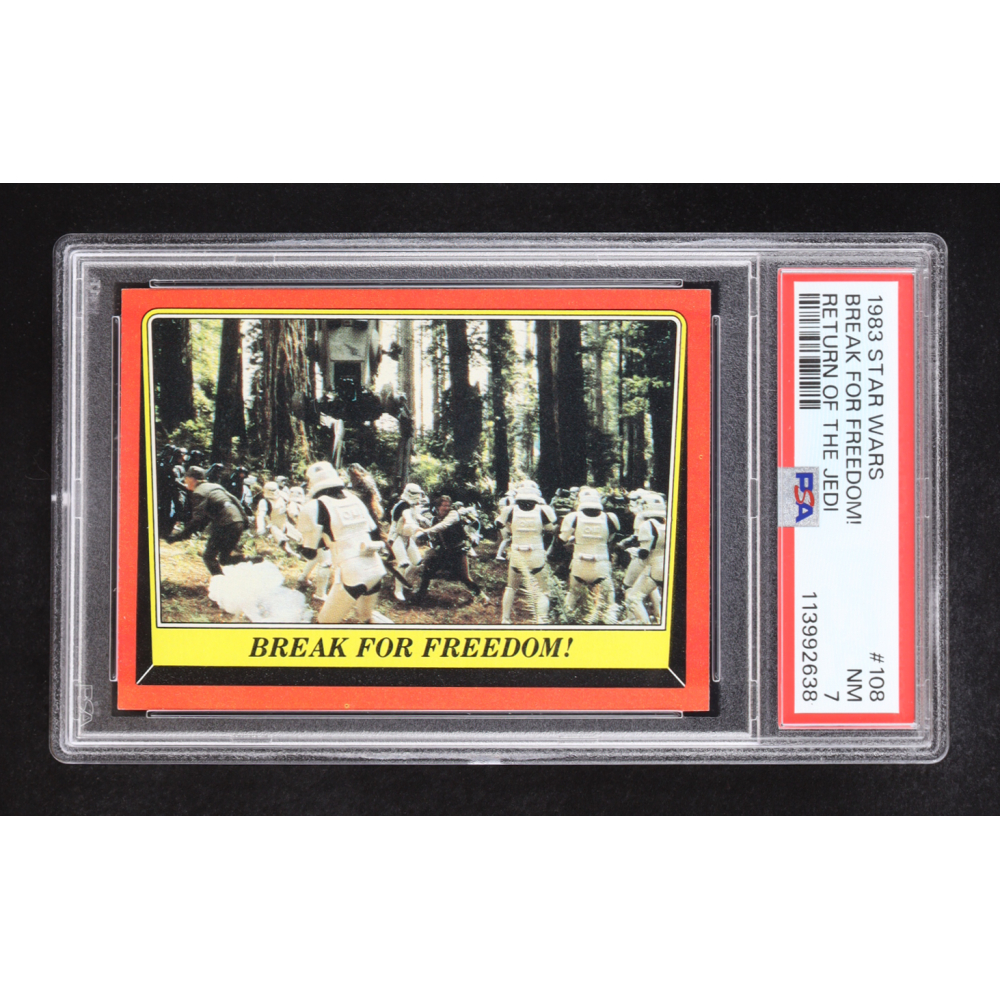Break For Freedom! 1983 Topps Star Wars Return of the Jedi #108 (PSA 7) at PristineAuction.com