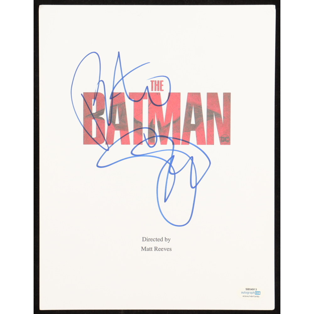 Peter Sarsgaard Signed "The Batman" Movie Script Cover Page (ACOA) at PristineAuction.com