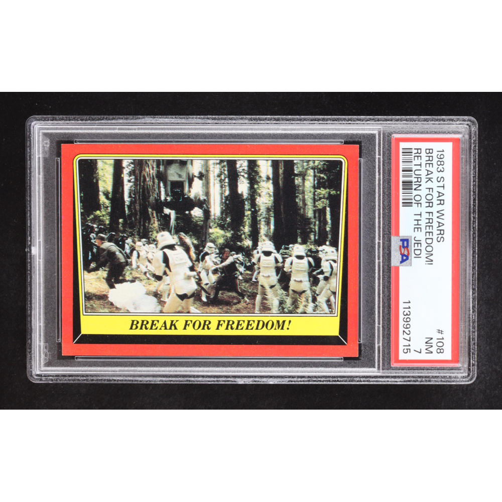 Break For Freedom! 1983 Topps Star Wars Return of the Jedi #108 (PSA 7) at PristineAuction.com