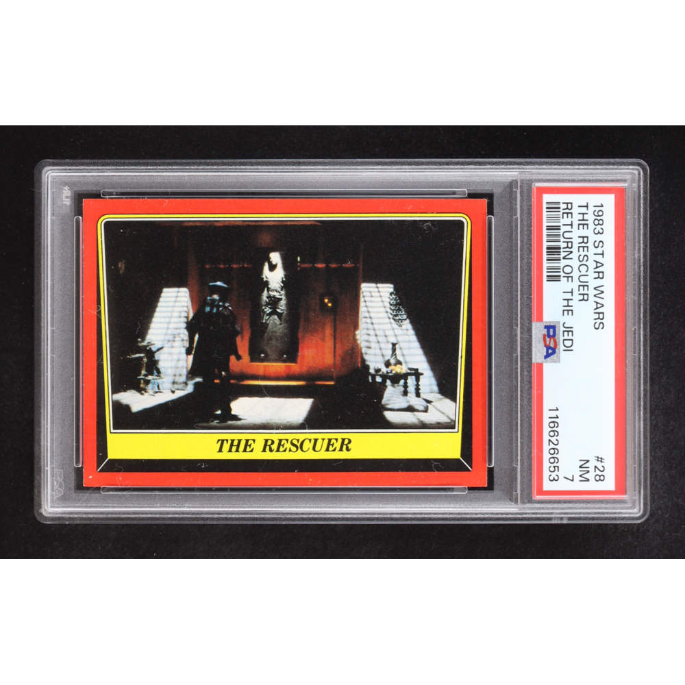 The Rescuer 1983 Topps Star Wars Return of the Jedi #28 (PSA 7) at PristineAuction.com