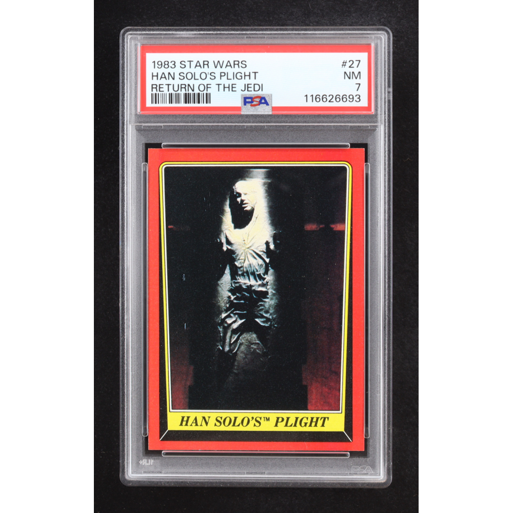 Han Solo's Plight 1983 Topps Star Wars Return of the Jedi #27 (PSA 7) at PristineAuction.com