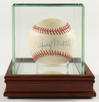 Johnny Mathis Signed OAL Baseball in New Display Case (PSA) at PristineAuction.com