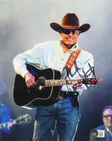 George Strait Signed 8x10 Photo Inscribed "Thanks" (Beckett) at PristineAuction.com
