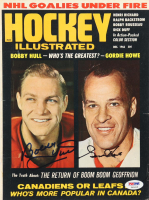 Gordie Howe & Bobby Hull Signed 1966 "Hockey Illustrated" Magazine Cover Page (PSA) at PristineAuction.com