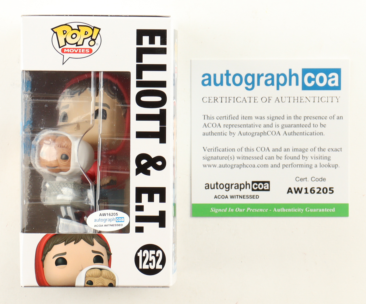Henry Thomas Signed "E.T." #1252 Elliot & E.T. Funko Pop! Vinyl Figure Inscribed "Phone Home" & "Elliott" (ACOA) at PristineAuction.com Henry Thomas Signed "E.T." #1252 Elliot & E.T. Funko Pop! Vinyl Figure Inscribed "Phone Home" & "Elliott" (ACOA) at PristineAuction.com