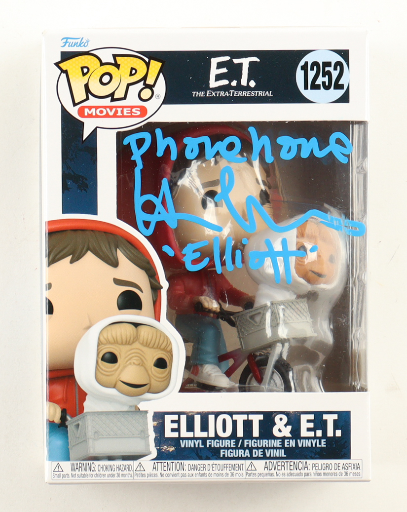 Henry Thomas Signed "E.T." #1252 Elliot & E.T. Funko Pop! Vinyl Figure Inscribed "Phone Home" & "Elliott" (ACOA) at PristineAuction.com Henry Thomas Signed "E.T." #1252 Elliot & E.T. Funko Pop! Vinyl Figure Inscribed "Phone Home" & "Elliott" (ACOA) at PristineAuction.com