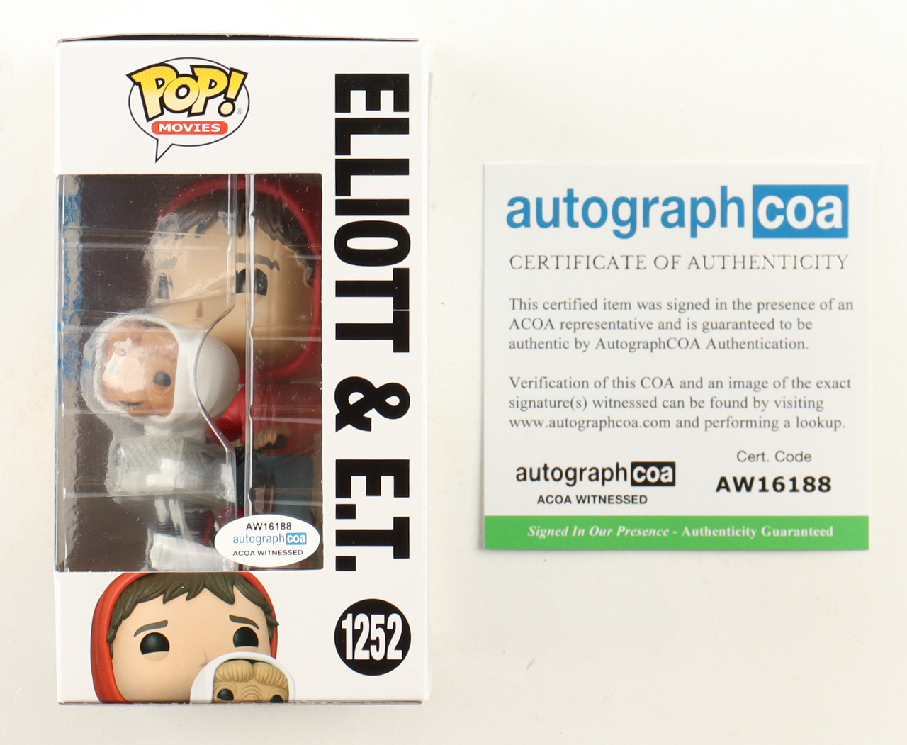 Henry Thomas Signed "E.T." #1252 Elliot & E.T. Funko Pop! Vinyl Figure Inscribed "Phone Home" & "Elliott" (ACOA) at PristineAuction.com Henry Thomas Signed "E.T." #1252 Elliot & E.T. Funko Pop! Vinyl Figure Inscribed "Phone Home" & "Elliott" (ACOA) at PristineAuction.com