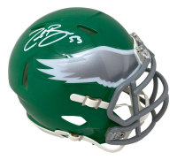 Zack Baun Signed Eagles Throwback Speed Mini Helmet (Beckett) at PristineAuction.com