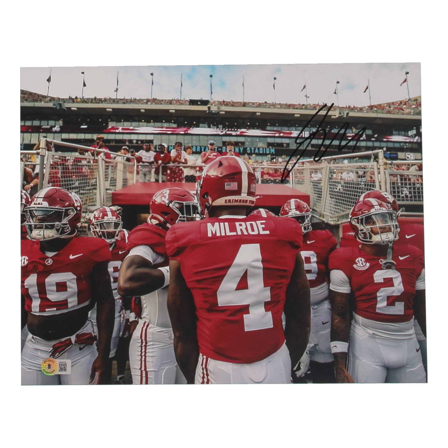 Jalen Milroe Signed Alabama Crimson Tide 11x14 Photo (Beckett) at PristineAuction.com Jalen Milroe Signed Alabama Crimson Tide 11x14 Photo (Beckett) at PristineAuction.com
