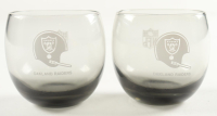 1974 Raiders Set of (2) NFL Smoky Drinking Glasses at PristineAuction.com