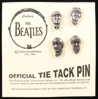 1964 Nems "The Beatles" Official Tie Tack Set of (4) Pins with Selling Board at PristineAuction.com
