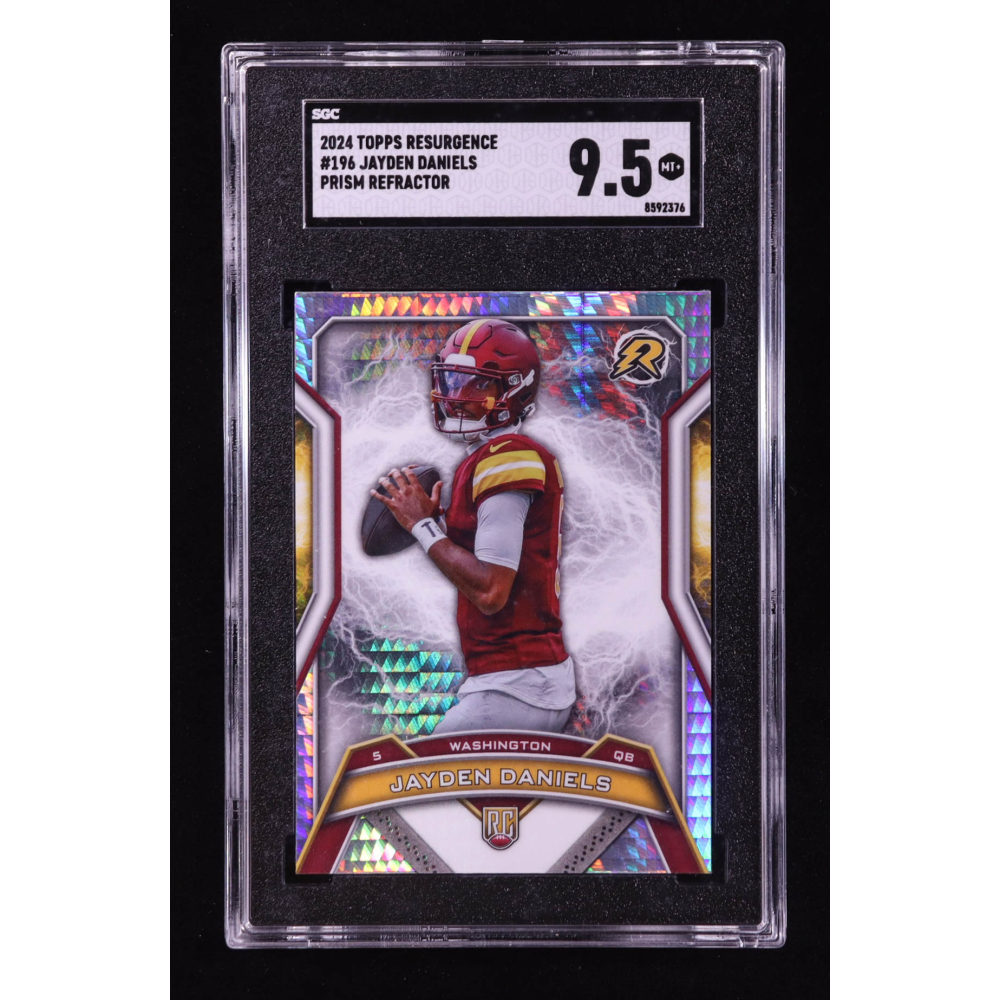Jayden Daniels 2024 Topps Resurgence Prism #196 RC (SGC 9.5) at PristineAuction.com