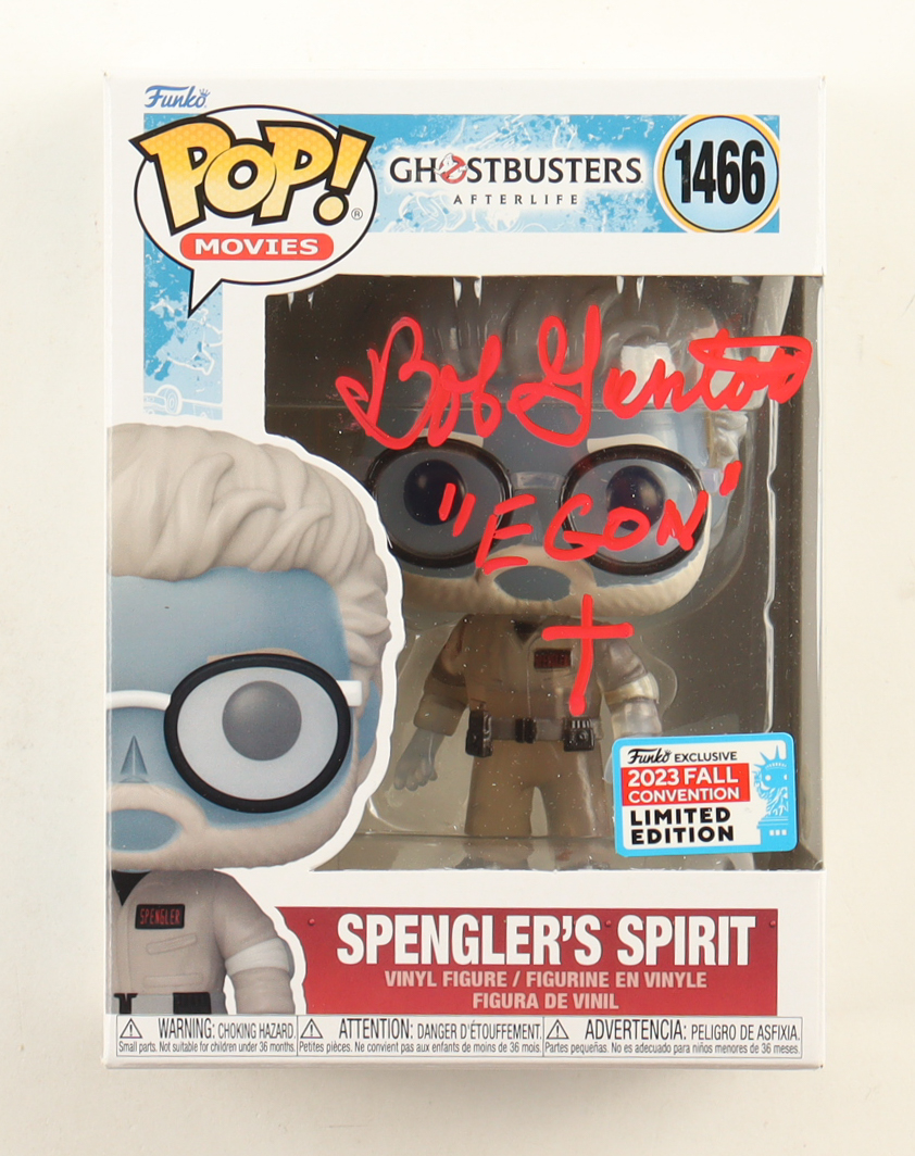 Bob Gunton Signed "Ghostbusters: Afterlife" #1466 Spengler's Spirit Funko Pop! Vinyl Figure Inscribed "'Egon' +" (ACOA) at PristineAuction.com Bob Gunton Signed "Ghostbusters: Afterlife" #1466 Spengler's Spirit Funko Pop! Vinyl Figure Inscribed "'Egon' +" (ACOA) at PristineAuction.com