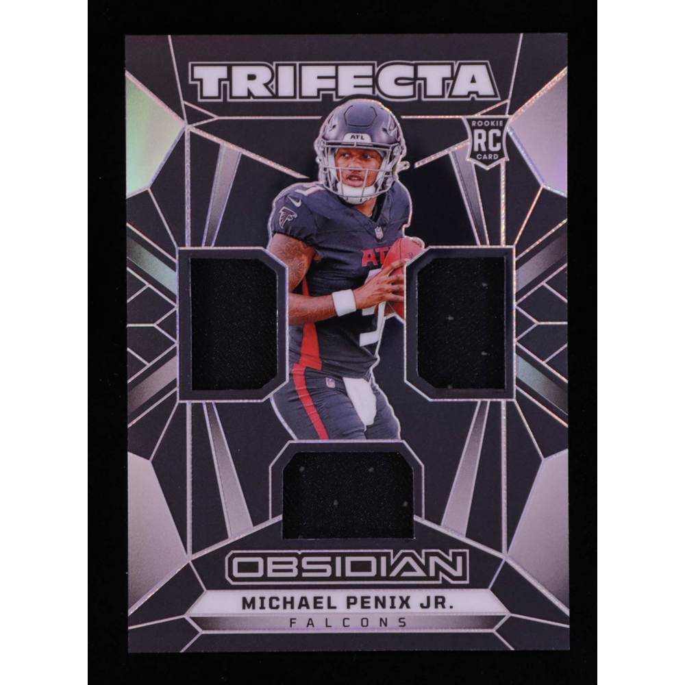 Michael Penix Jr. 2024 Panini Obsidian Trifecta Swatches #10 RC at PristineAuction.com