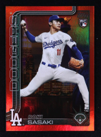Roki Sasaki 2025 Topps Red Holo Foil #558 RC #3/5 at PristineAuction.com