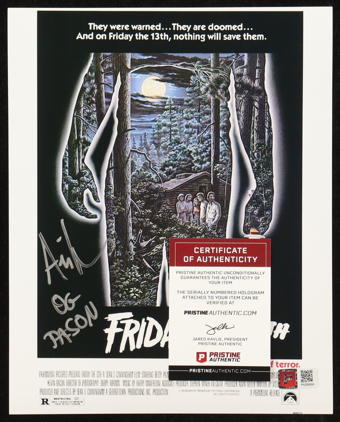 Ari Lehman Signed "Friday the 13th" 8x10 Photo Inscribed "OG Jason" (PA) at PristineAuction.com Ari Lehman Signed "Friday the 13th" 8x10 Photo Inscribed "OG Jason" (PA) at PristineAuction.com