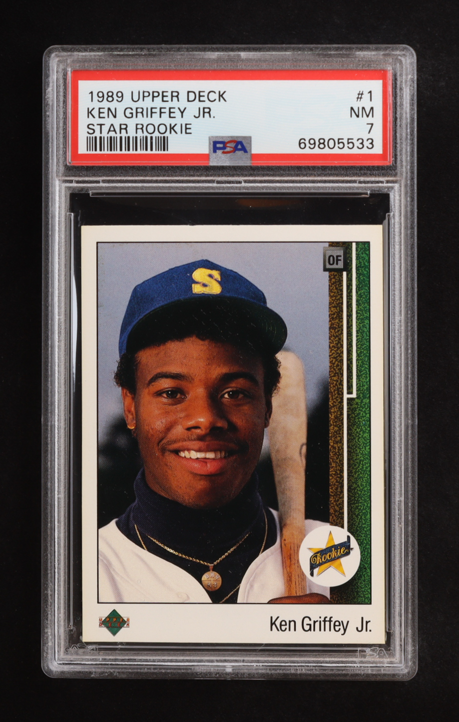 Ken Griffey Jr. 1989 Upper Deck Star Rookie #1 RC (PSA 7) at PristineAuction.com Ken Griffey Jr. 1989 Upper Deck Star Rookie #1 RC (PSA 7) at PristineAuction.com
