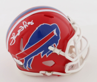 Thurman Thomas Signed Bills Throwback Alternate Speed Mini Helmet (JSA) at PristineAuction.com