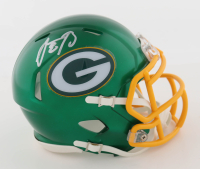 Aaron Rodgers Signed Packers Flash Alternate Speed Mini Helmet (JSA) at PristineAuction.com