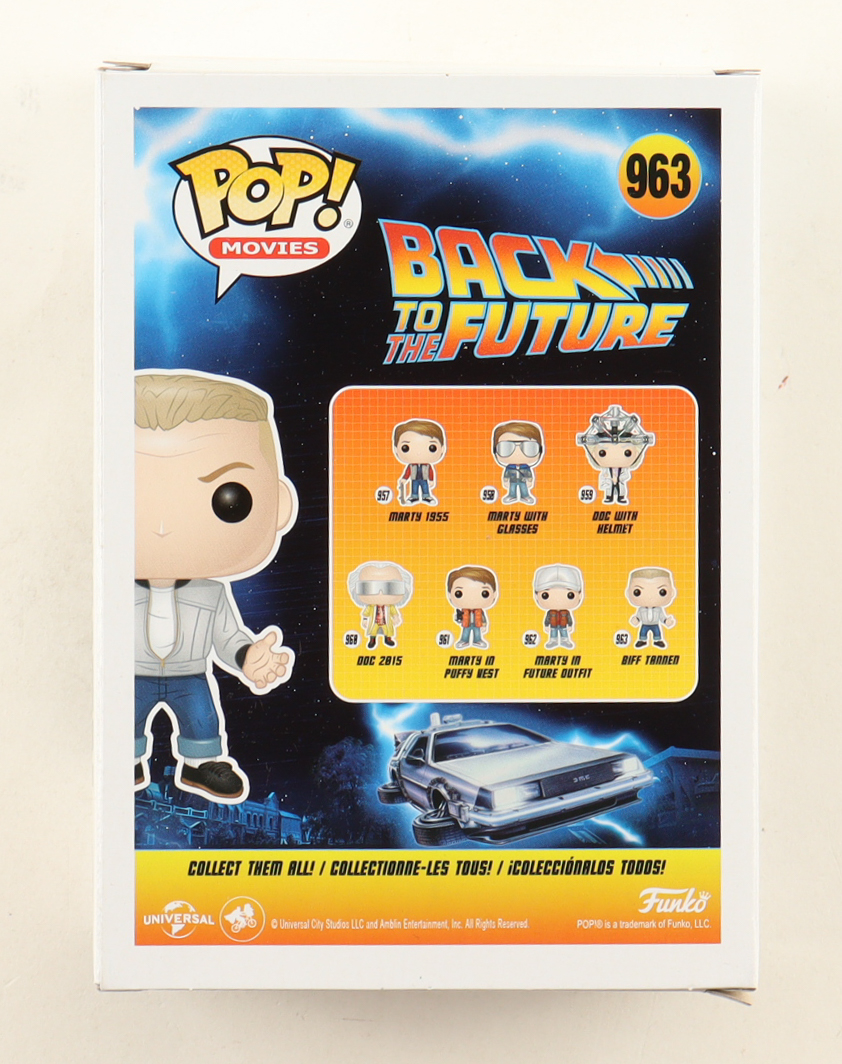 Tom Wilson Signed "Back to the Future" #963 Biff Tannen Funko Pop! Vinyl Figure Inscribed "Think, McFly, Think" (ACOA) at PristineAuction.com Tom Wilson Signed "Back to the Future" #963 Biff Tannen Funko Pop! Vinyl Figure Inscribed "Think, McFly, Think" (ACOA) at PristineAuction.com