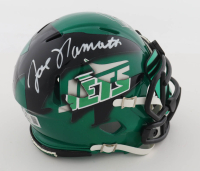 Joe Namath Signed Jets Hall Of Fame Logo Custom Speed Mini Helmet With Visor (Beckett) at PristineAuction.com