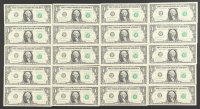 Lot of (20) United States $1 One Dollar Bills at PristineAuction.com