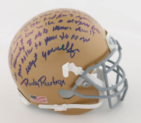 Rudy Ruettiger Signed Notre Dame Fighting Irish Mini Helmet With Extensive Inscription (Ruettiger) at PristineAuction.com