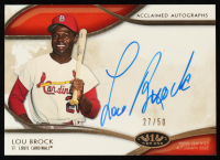 Lou Brock 2014 Topps Tier One Acclaimed Autographs #AALB #27/50 at PristineAuction.com