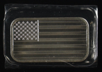 American Flag 1oz .999 Fine Silver Bullion Bar at PristineAuction.com