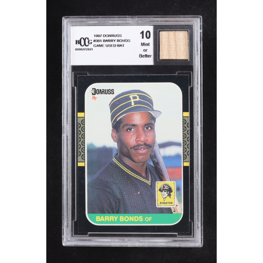 Barry Sanders 1987 Donruss #361 with Game-Used Bat Piece (BCCG 10) at PristineAuction.com