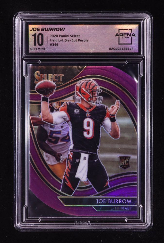 Joe Burrow 2020 Select Prizm Purple Die Cut #346 RC (Arena 10)