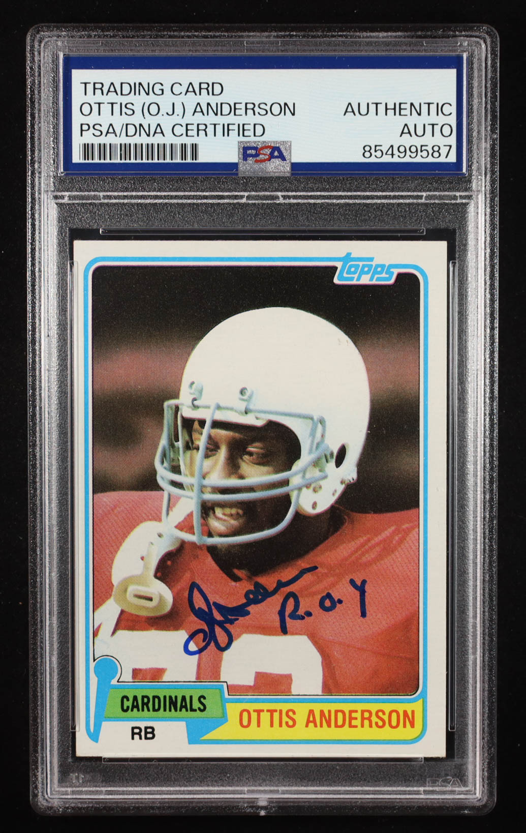 Ottis Anderson Signed 1981 Topps #365 Inscribed "ROY" (PSA) at PristineAuction.com Ottis Anderson Signed 1981 Topps #365 Inscribed "ROY" (PSA) at PristineAuction.com