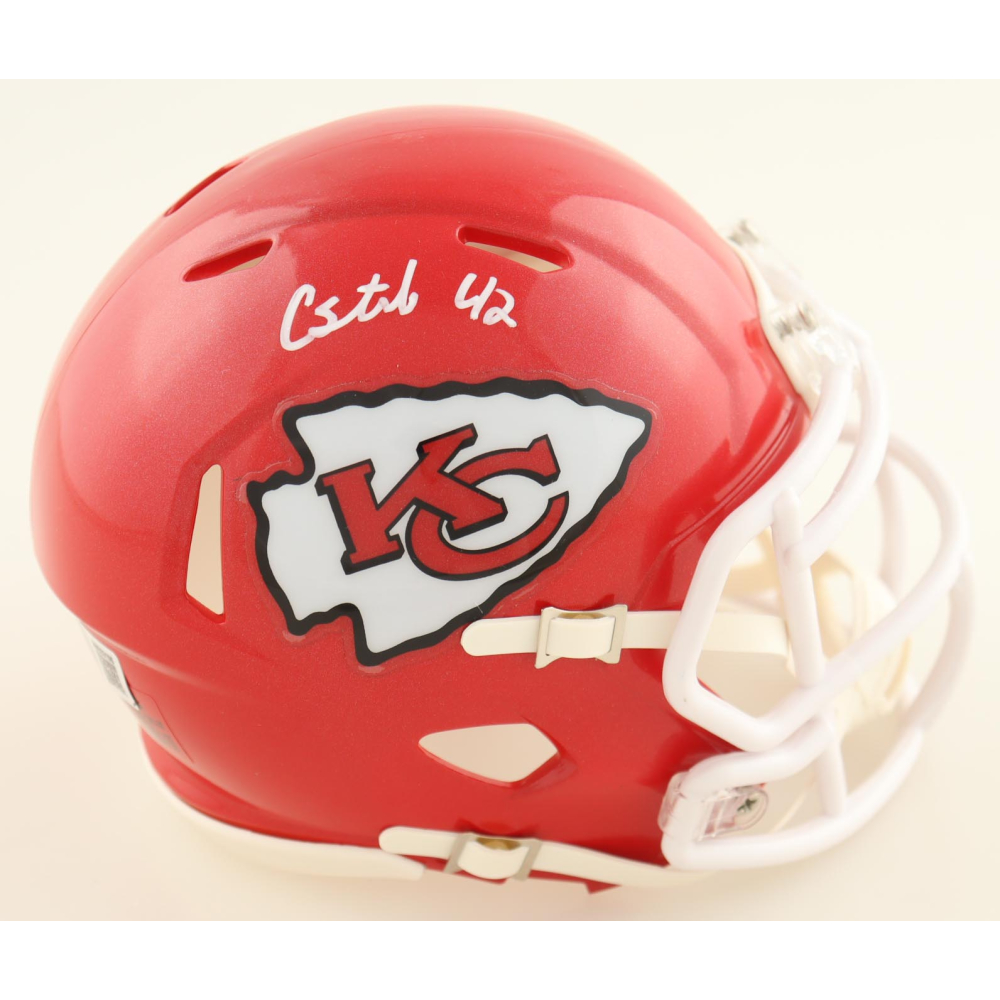 Carson Steele Signed Chiefs Speed Mini Helmet (Beckett) at PristineAuction.com