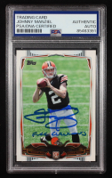 Johnny Manziel Signed 2014 Topps #429 RC Inscribed "F*** Cleveland" (PSA) at PristineAuction.com