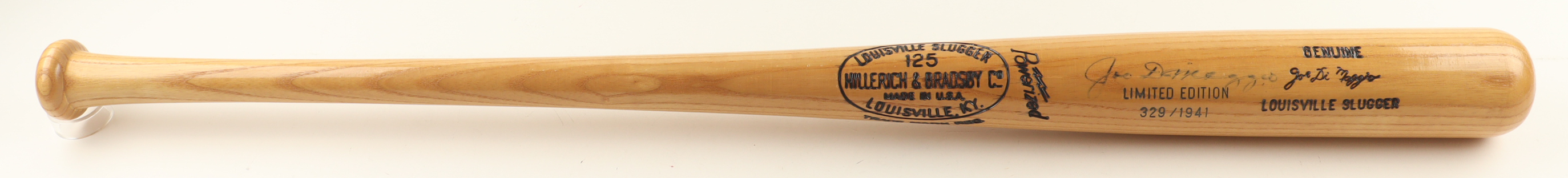 Joe DiMaggio Signed LE Louisville Slugger Hillerich & Bradsby Player Model Baseball Bat (JSA) at PristineAuction.com Joe DiMaggio Signed LE Louisville Slugger Hillerich & Bradsby Player Model Baseball Bat (JSA) at PristineAuction.com