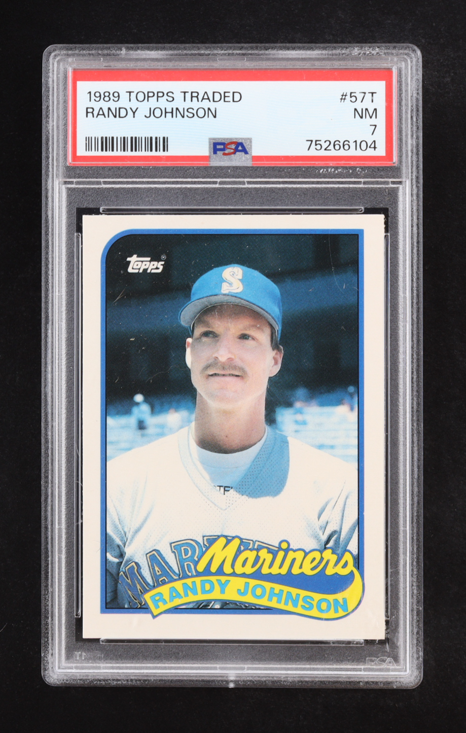 Randy Johnson 1989 Topps Traded #57T RC (PSA 7) at PristineAuction.com Randy Johnson 1989 Topps Traded #57T RC (PSA 7) at PristineAuction.com