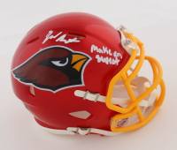 Josh Sweat Signed Cardinals Flash Alternate Speed Mini Helmet Inscribed "Make Em Sweat" (Beckett) at PristineAuction.com