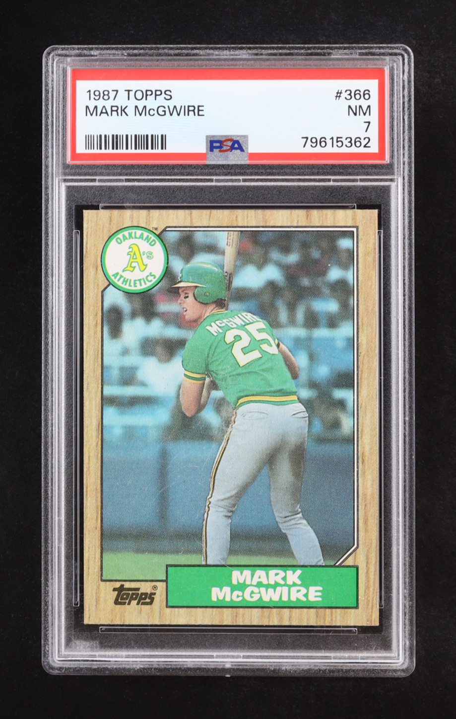 Mark McGwire 1987 Topps #366 RC (PSA 7) at PristineAuction.com Mark McGwire 1987 Topps #366 RC (PSA 7) at PristineAuction.com