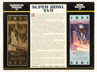 Super Bowl XVII Commemorative Score Card with 23KT Gold Ticket Framed Display at PristineAuction.com